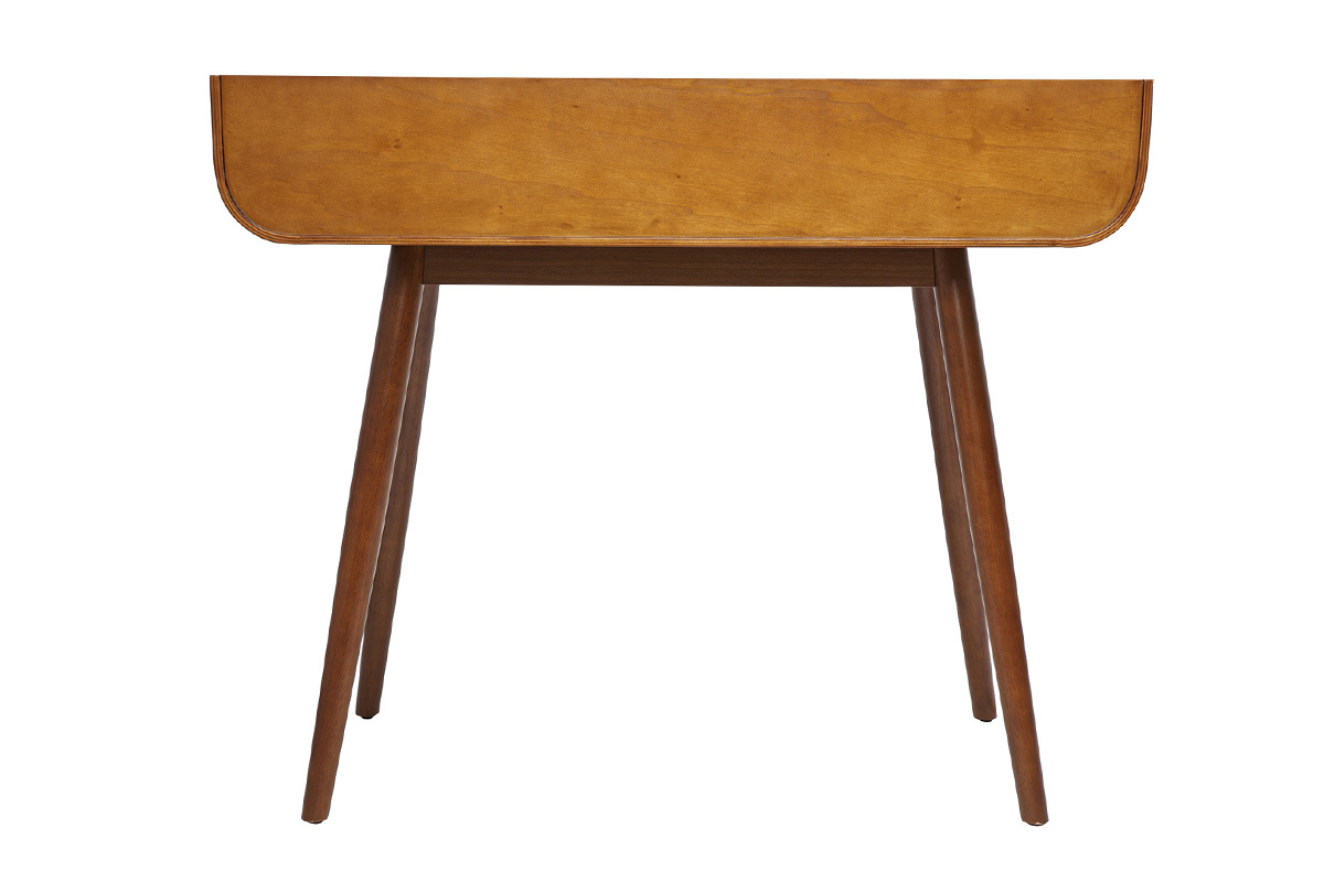 Escritorio escandinavo de madera oscura con almacenamiento 2 cajones L100 cm HALLEN