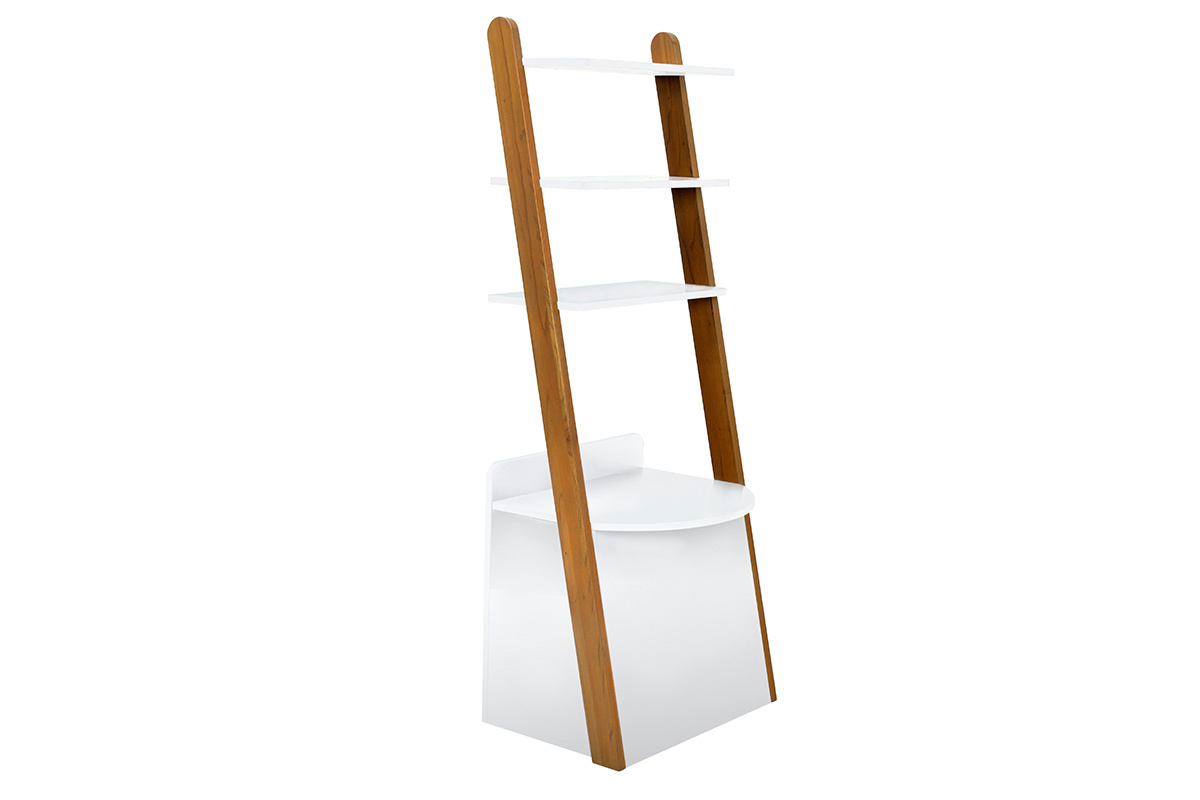 Escritorio-estantera infantil blanca KIDDY