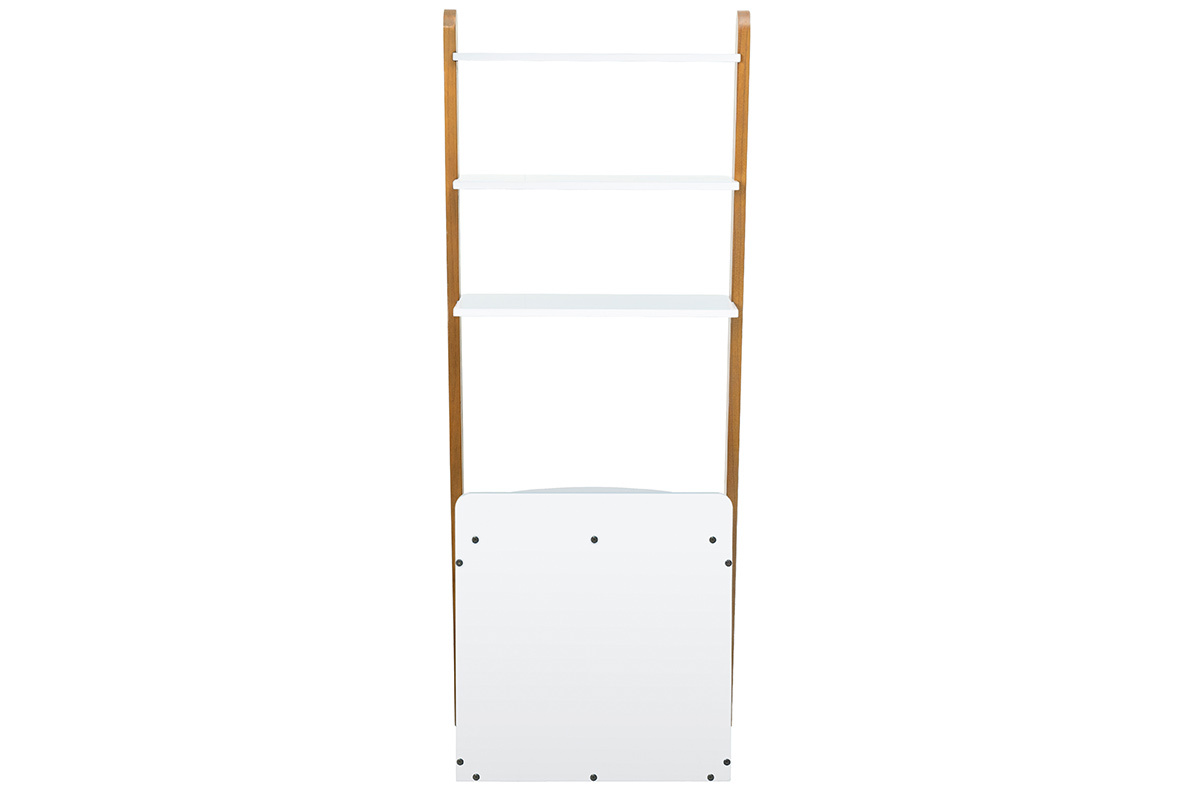 Escritorio-estantera infantil blanca KIDDY