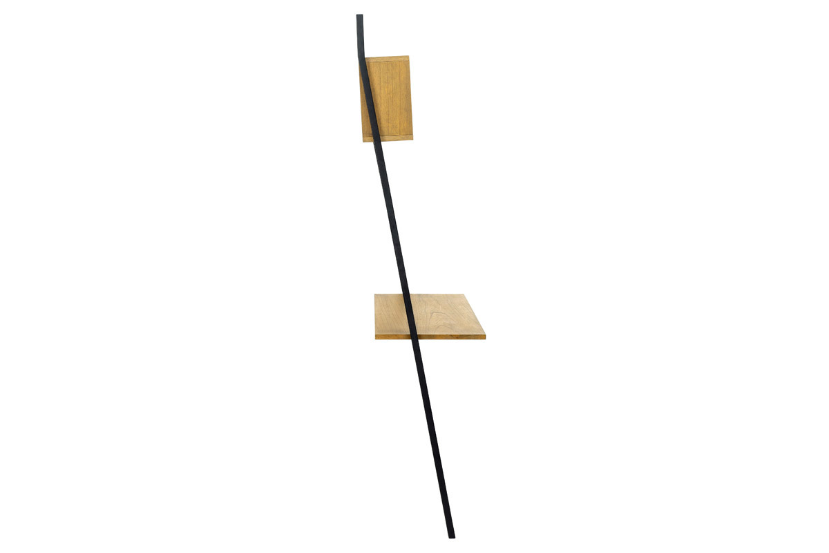 Escritorio - estantera madera y metal negro SERAH