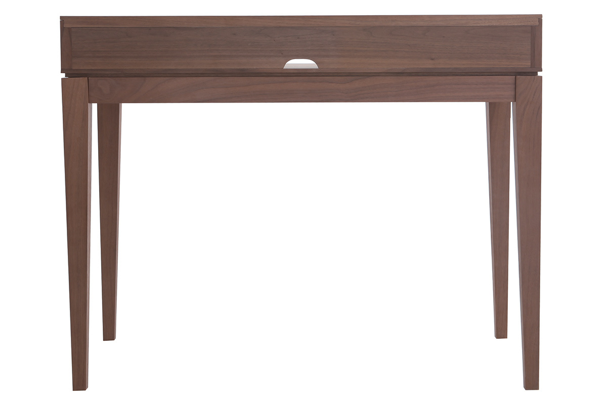 Escritorio moderno con almacenaje madera nogal SEKRET