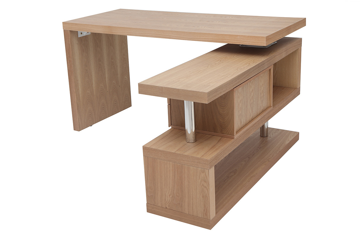 Escritorio moderno modular con almacenaje 2 cajones amovible madera MAX