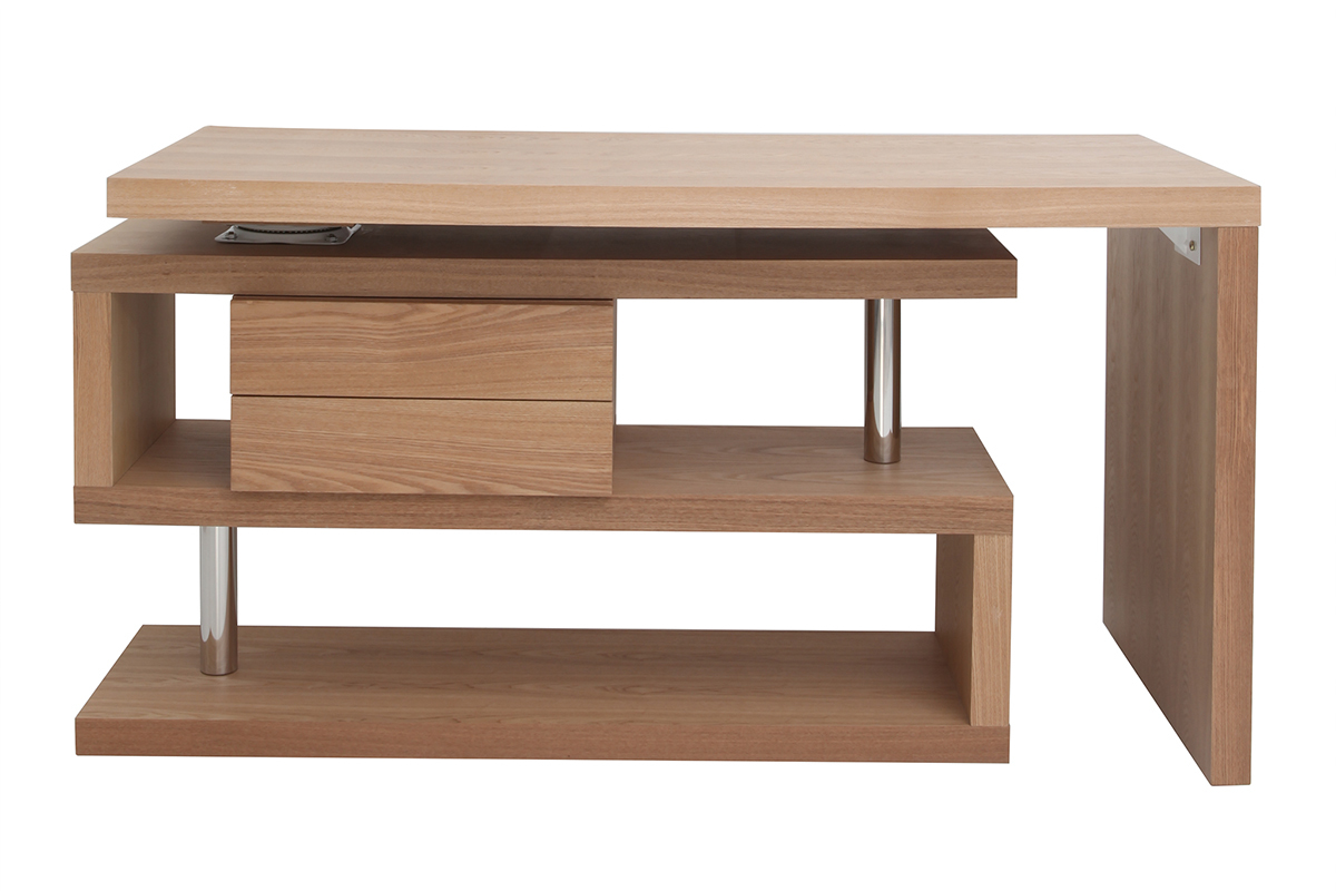 Escritorio moderno modular con almacenaje 2 cajones amovible madera MAX