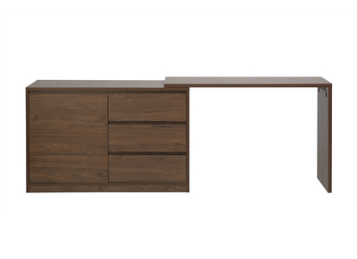 Escritorio modular acabado madera oscura nogal L110-200.5 cm CONRAD