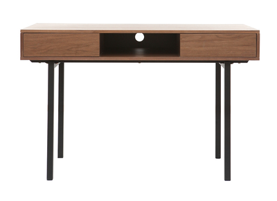 Escritorio nogal y metal negro MANNY