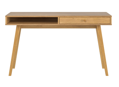 Escritorio n&oacute;rdico con caj&oacute;n acabado roble 130&nbsp;cm LENNY
