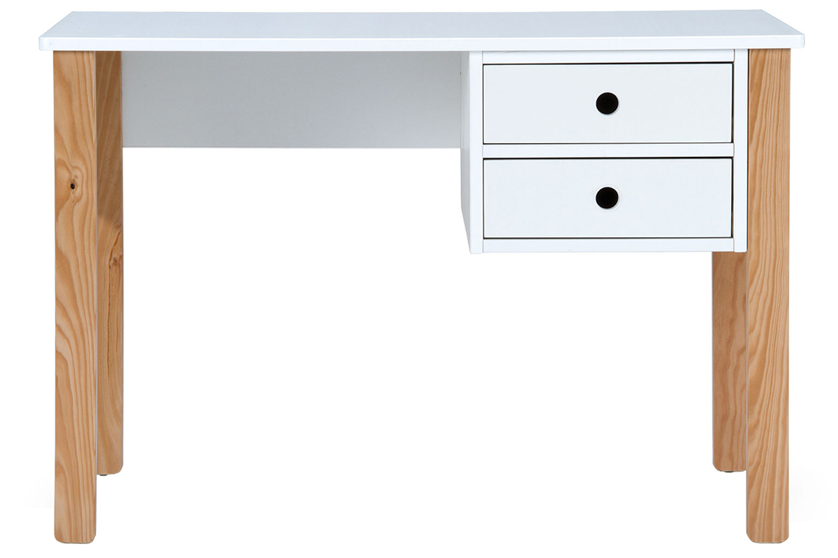 Escritorio nrdico infantil blanco y madera PITI