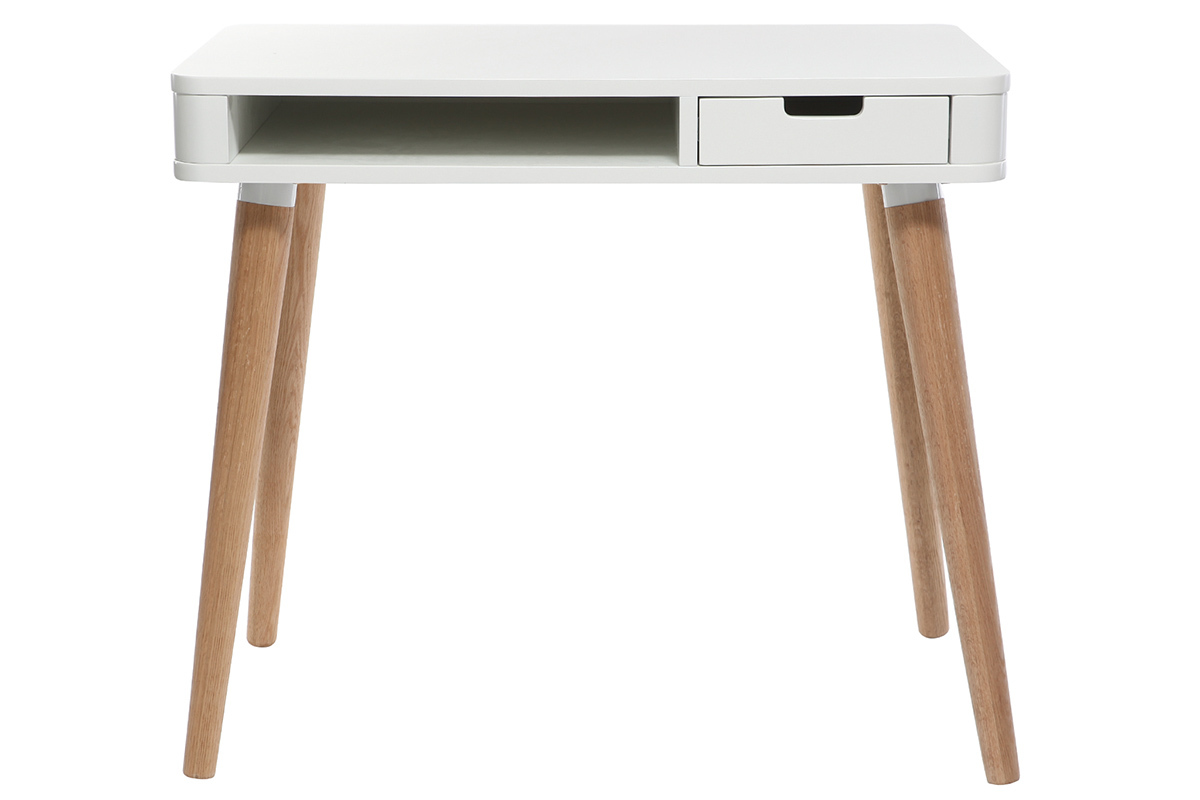 Escritorio nrdico infantil blanco y madera TOTEM