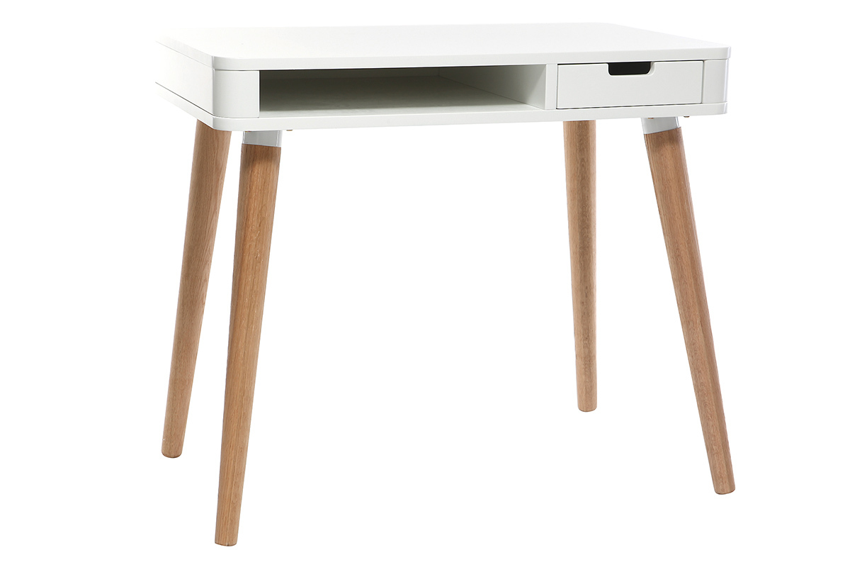 Escritorio nrdico infantil blanco y madera TOTEM