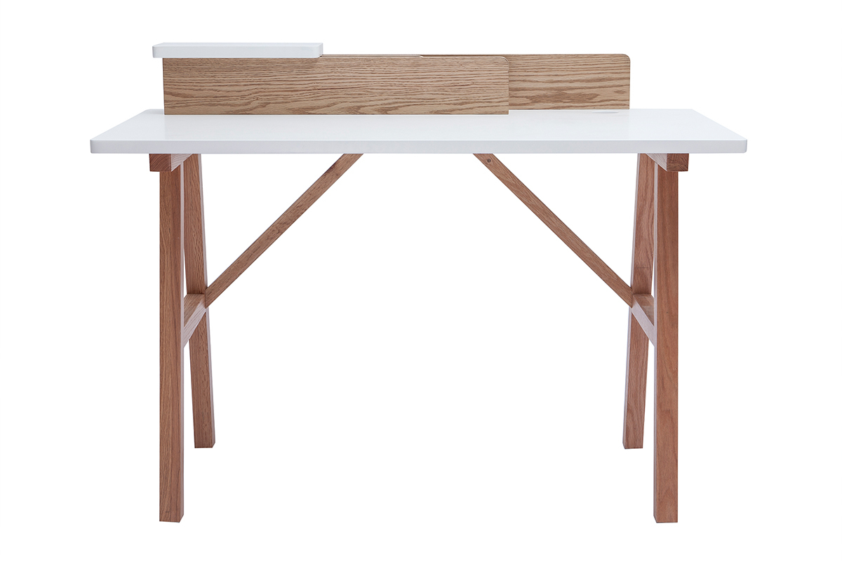 Escritorio nrdico madera y blanco 120cm TOGARY