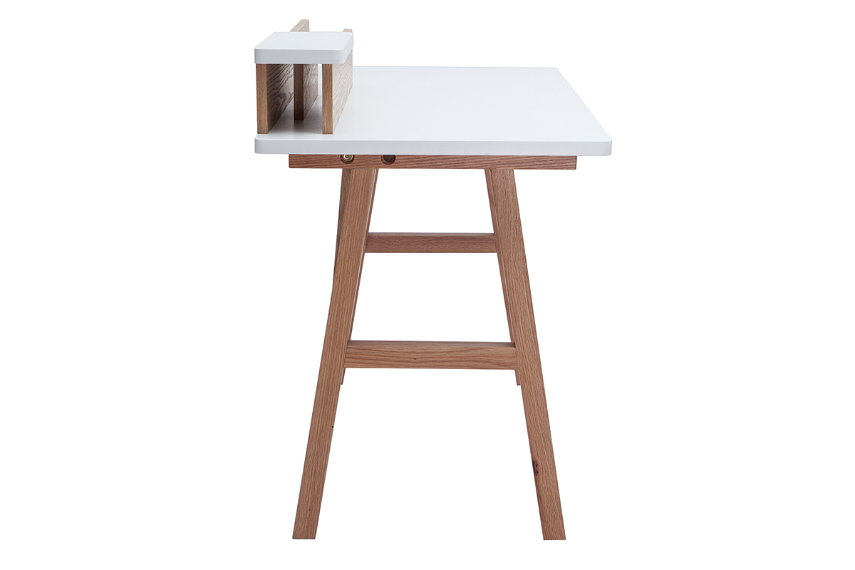 Escritorio nrdico madera y blanco 120cm TOGARY