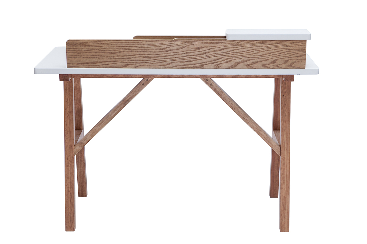 Escritorio nrdico madera y blanco 120cm TOGARY