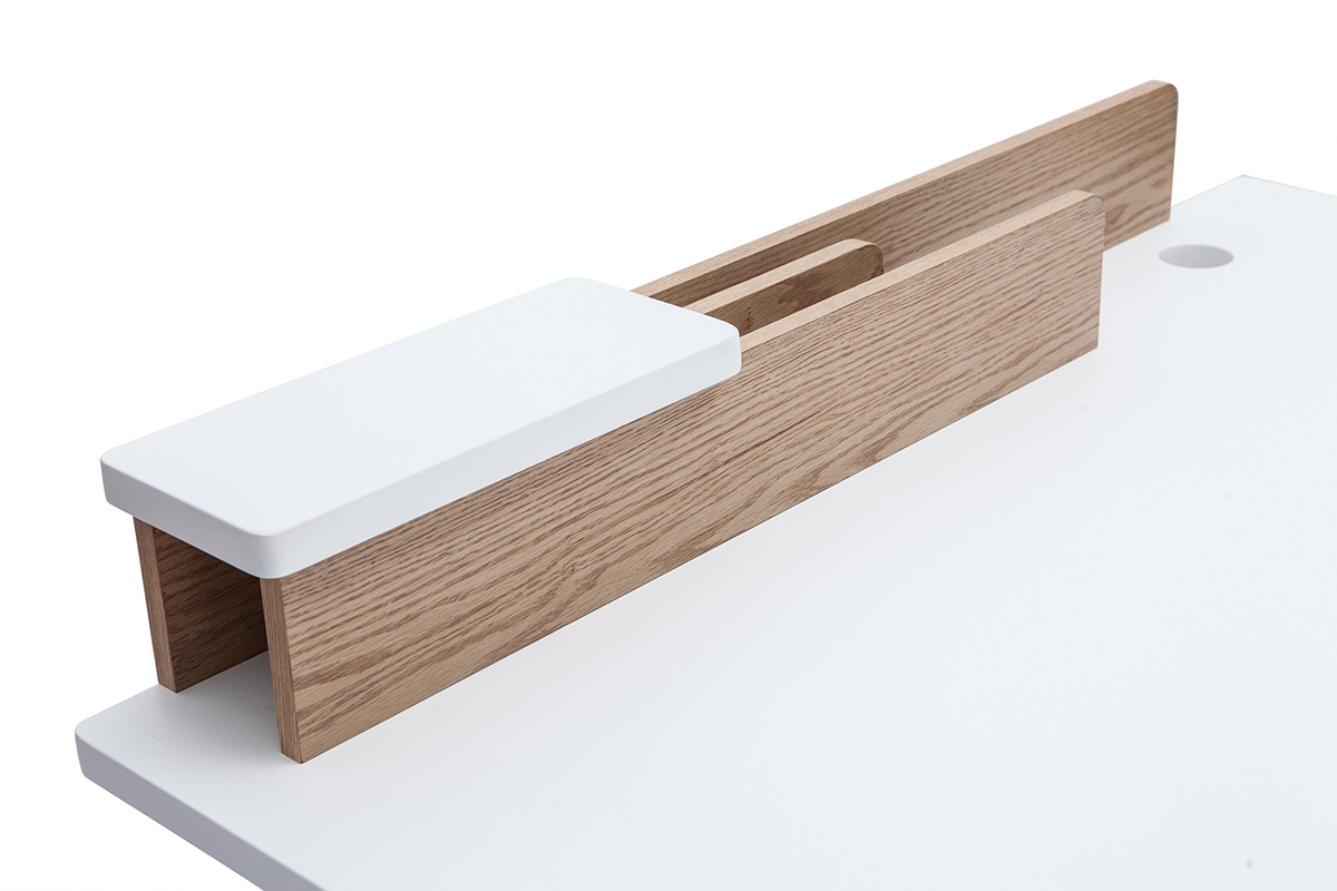 Escritorio nrdico madera y blanco 120cm TOGARY