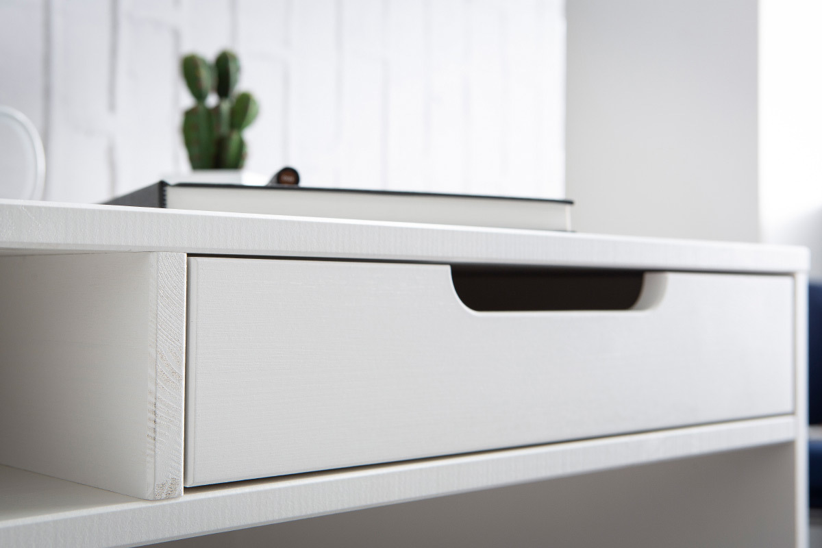 Escritorio pino blanco roto 2 cajones HARVARD