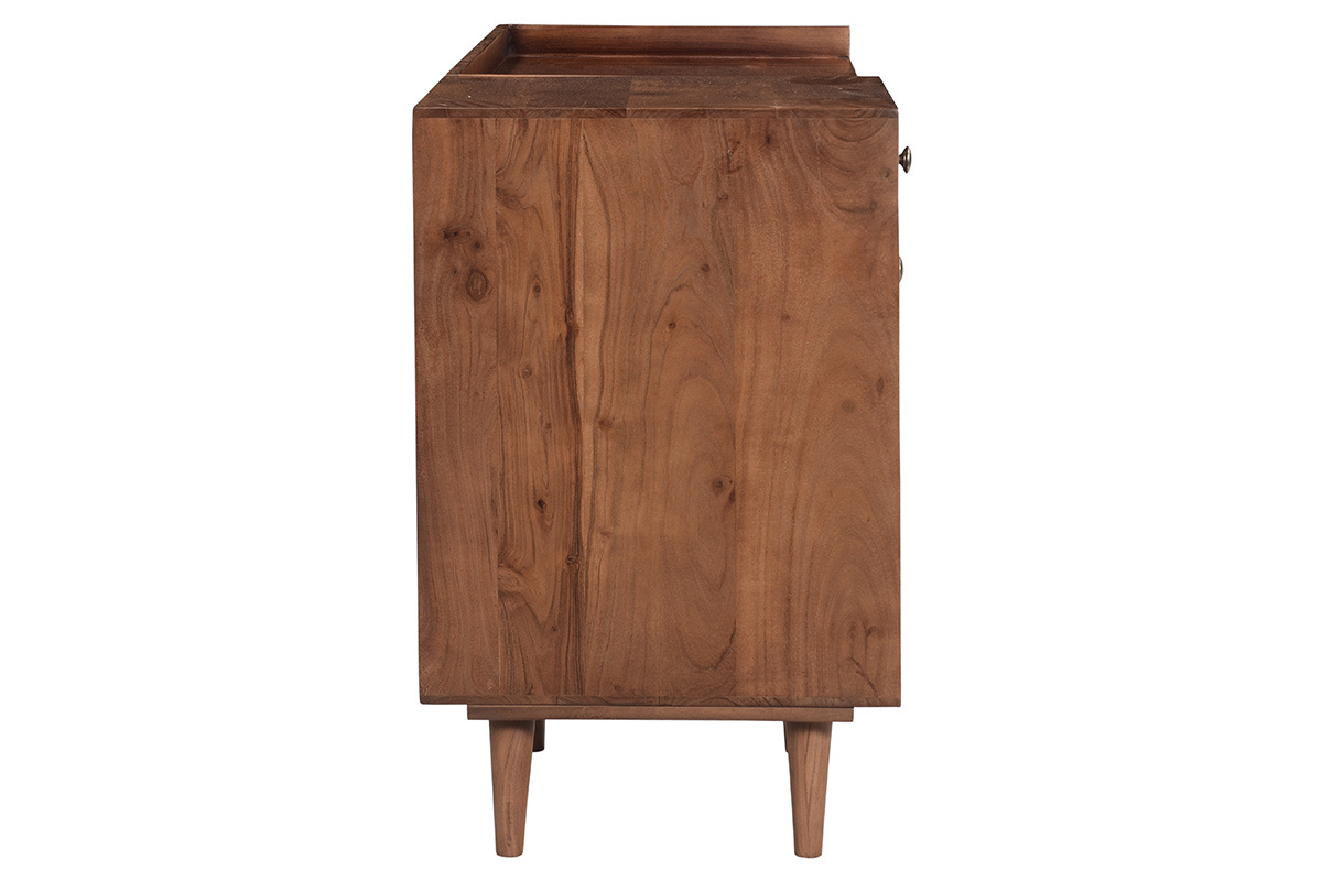 Escritorio vintage con compartimento de almacenaje de madera de acacia maciza 130cm ROBY