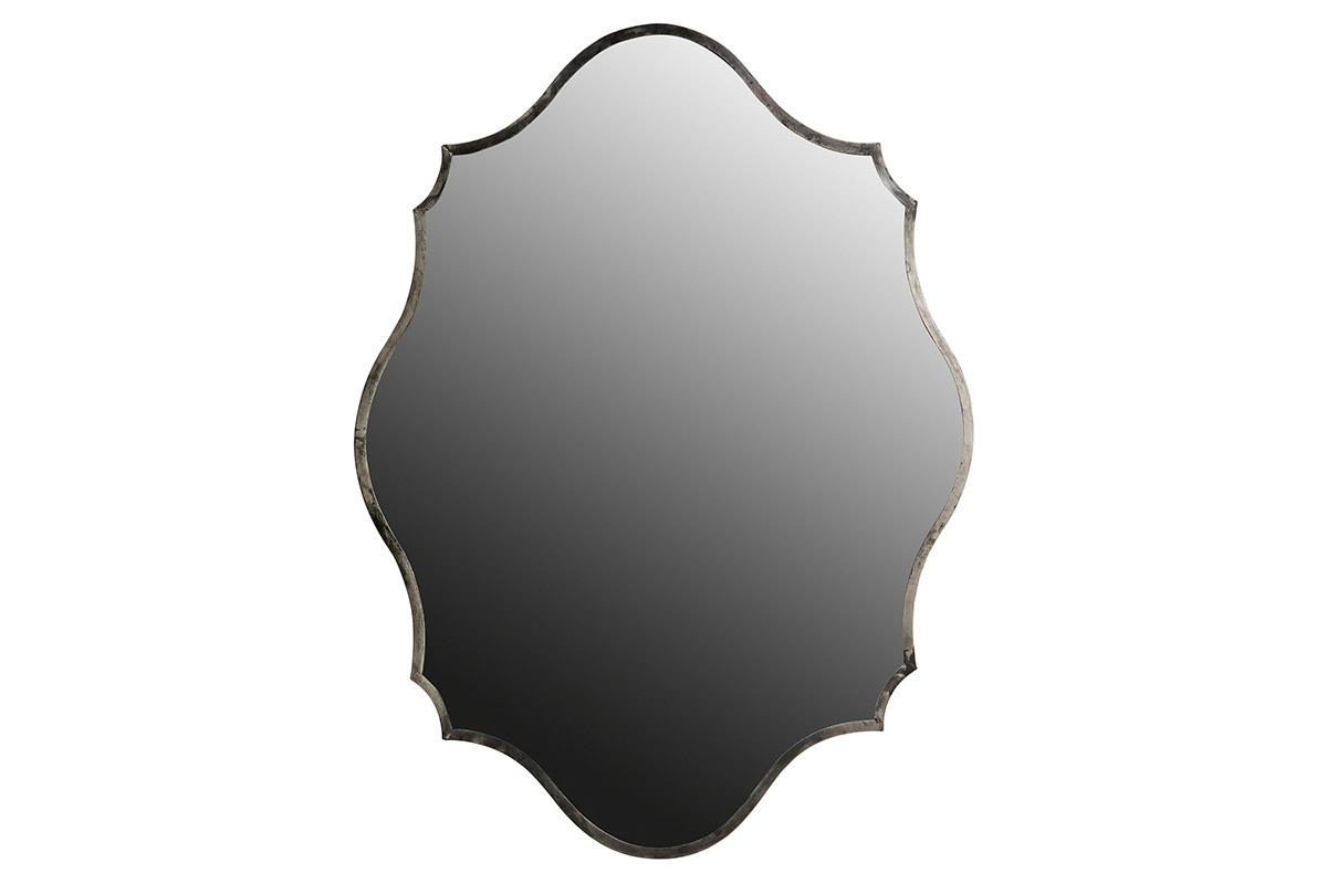 Espejo lat�n plateado 70x94cm MAJORELLE