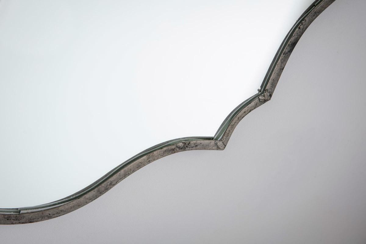 Espejo lat�n plateado 70x94cm MAJORELLE