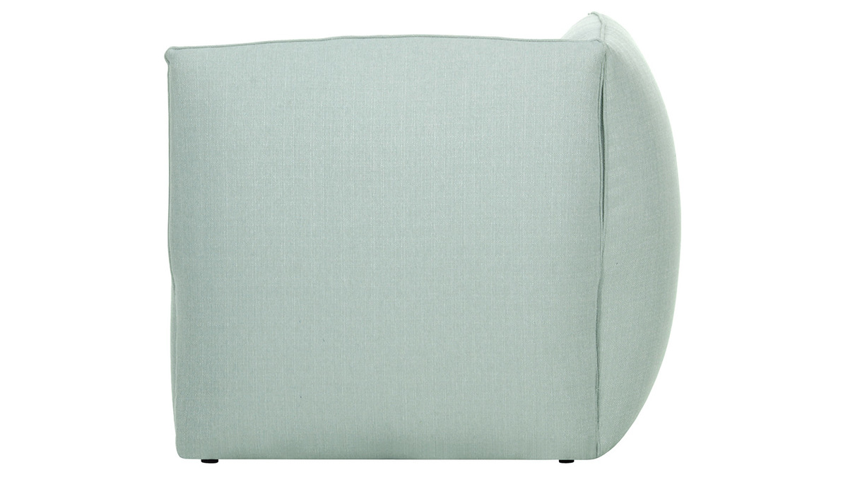 Esquina de sof moderno tejido azul claro MODULO