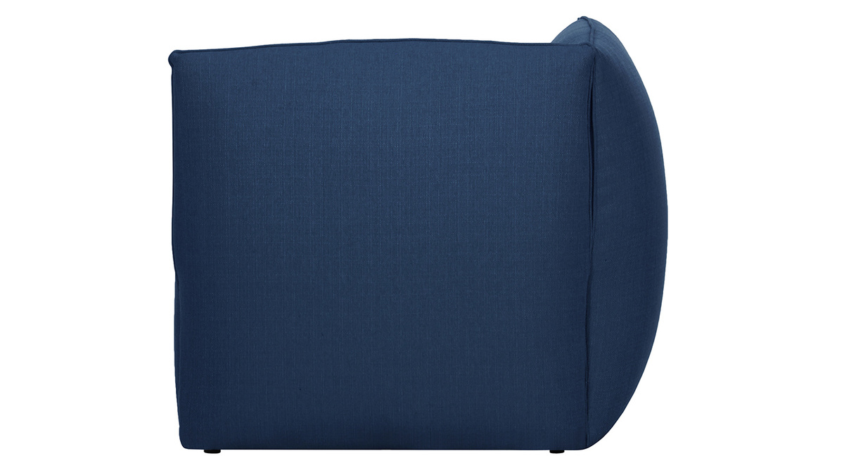 Esquina de sof moderno tejido azul oscuro MODULO
