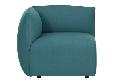 Esquina de sof&aacute; moderno tejido azul petr&oacute;leo MODULO