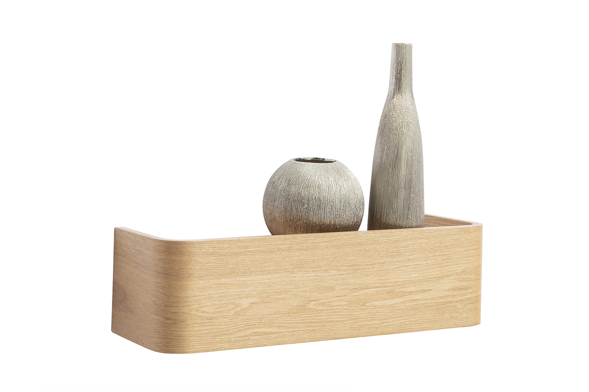 Estante de pared acabado en madera de fresno L40 cm HOPE