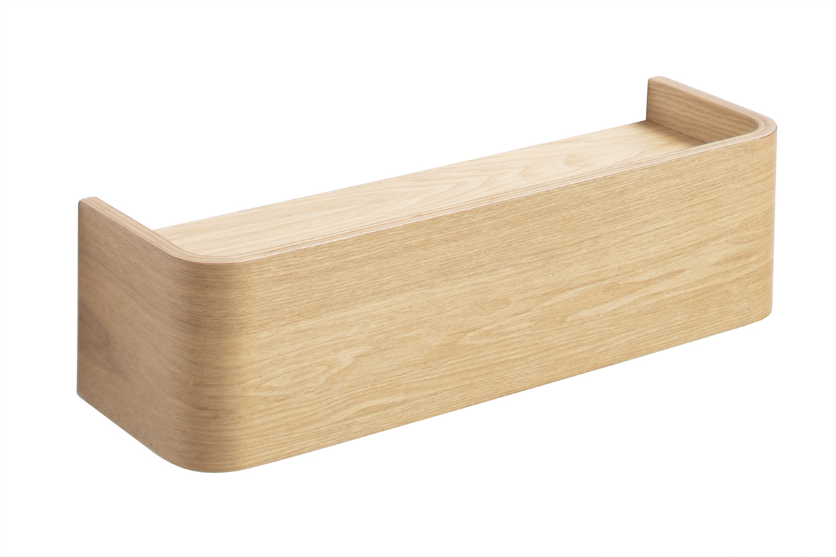 Estante de pared acabado en madera de fresno L48 cm HOPE