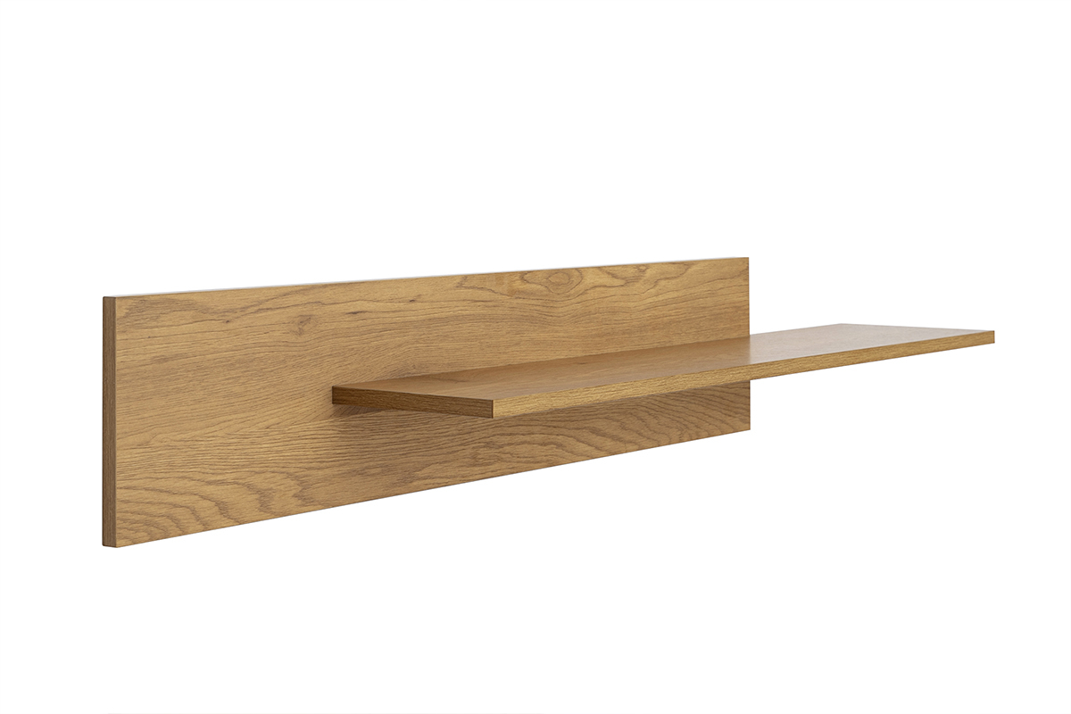 Estante mural de acabado de madera clara de roble L120 cm CIME