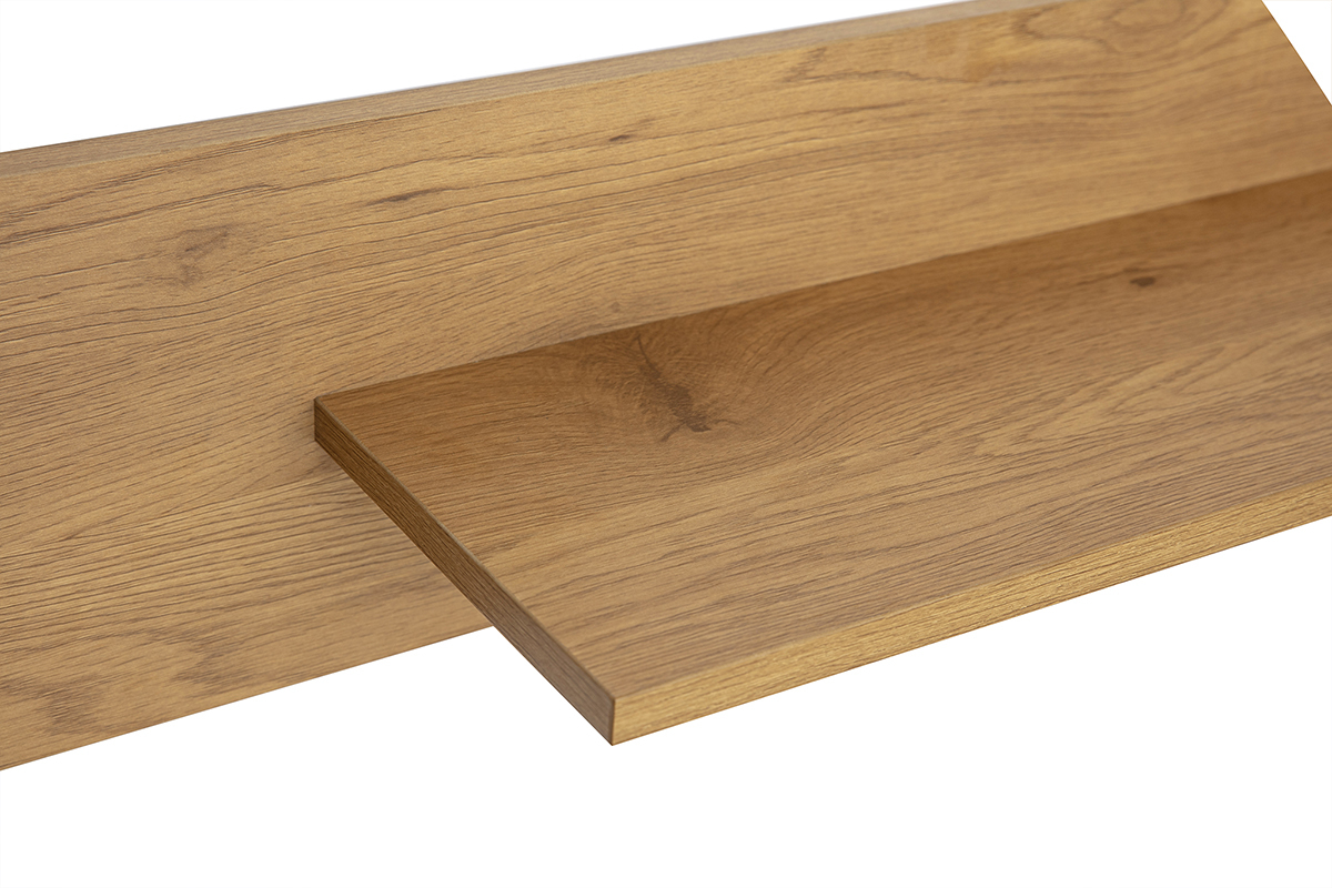 Estante mural de acabado de madera clara de roble L120 cm CIME
