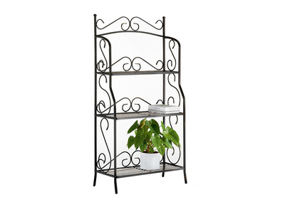 Estanter&iacute;a alta FLORENCE 3 plantas de acero, estilo hierro forjado