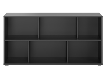 Estantería baja acabado de madera negra 140 cm EPURE