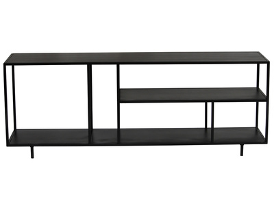 Estantería baja moderna en metal negro L160 cm KARL