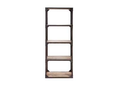 Estanter&iacute;a - biblioteca estilo industrial de metal y madera ATELIER