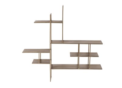 Estantería de pared en metal gris antigua L91 x H87 cm DINA - Estantería de pared en metal gris antigua L91 x H87 cm DINA