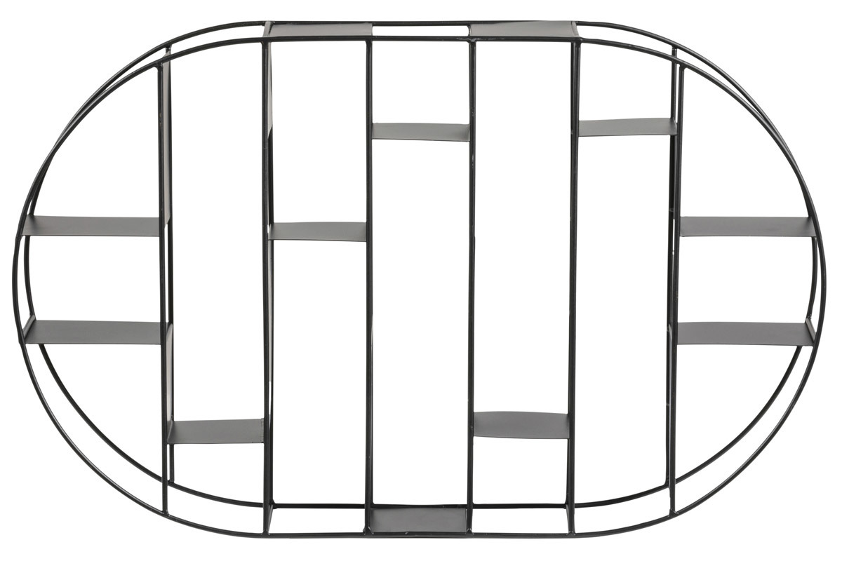 Estantera de pared en metal negro OXO