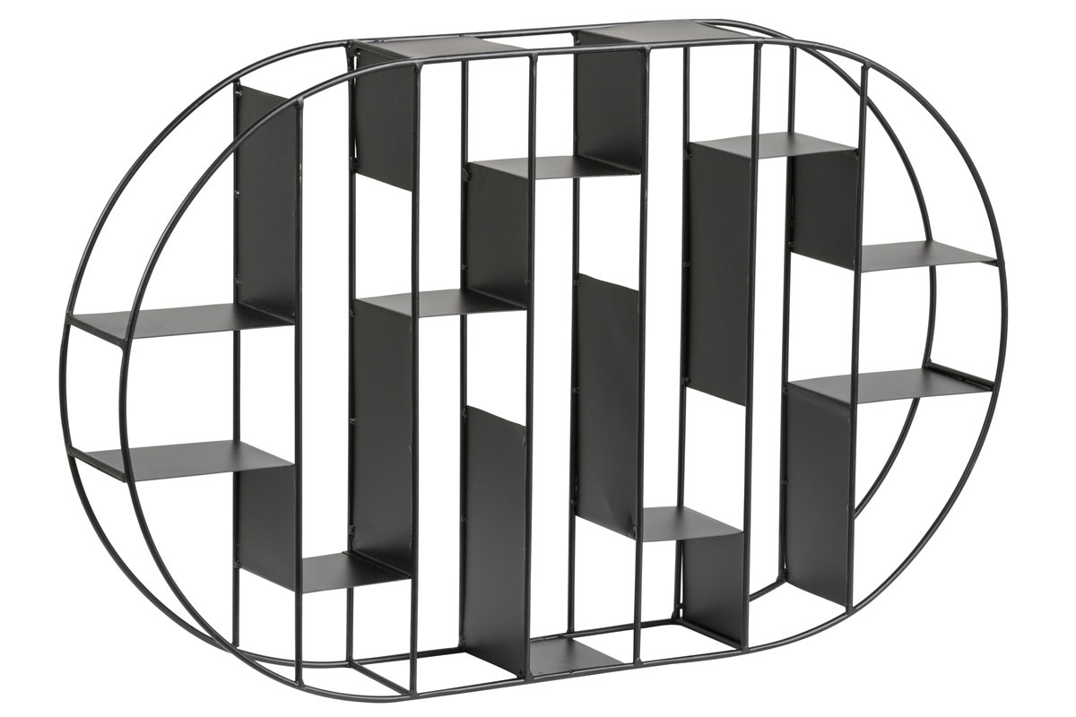 Estantera de pared en metal negro OXO