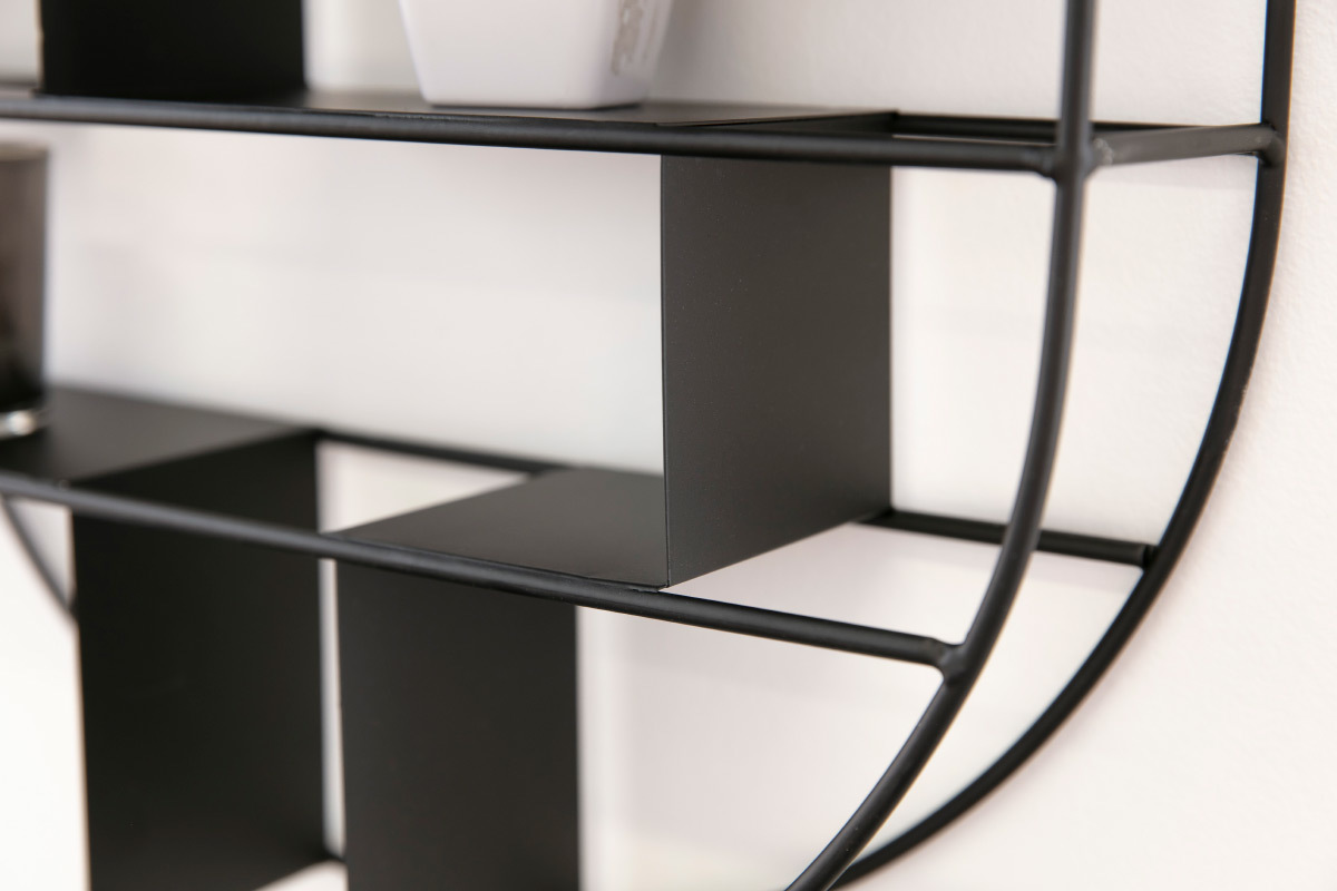 Estantera de pared en metal negro OXO