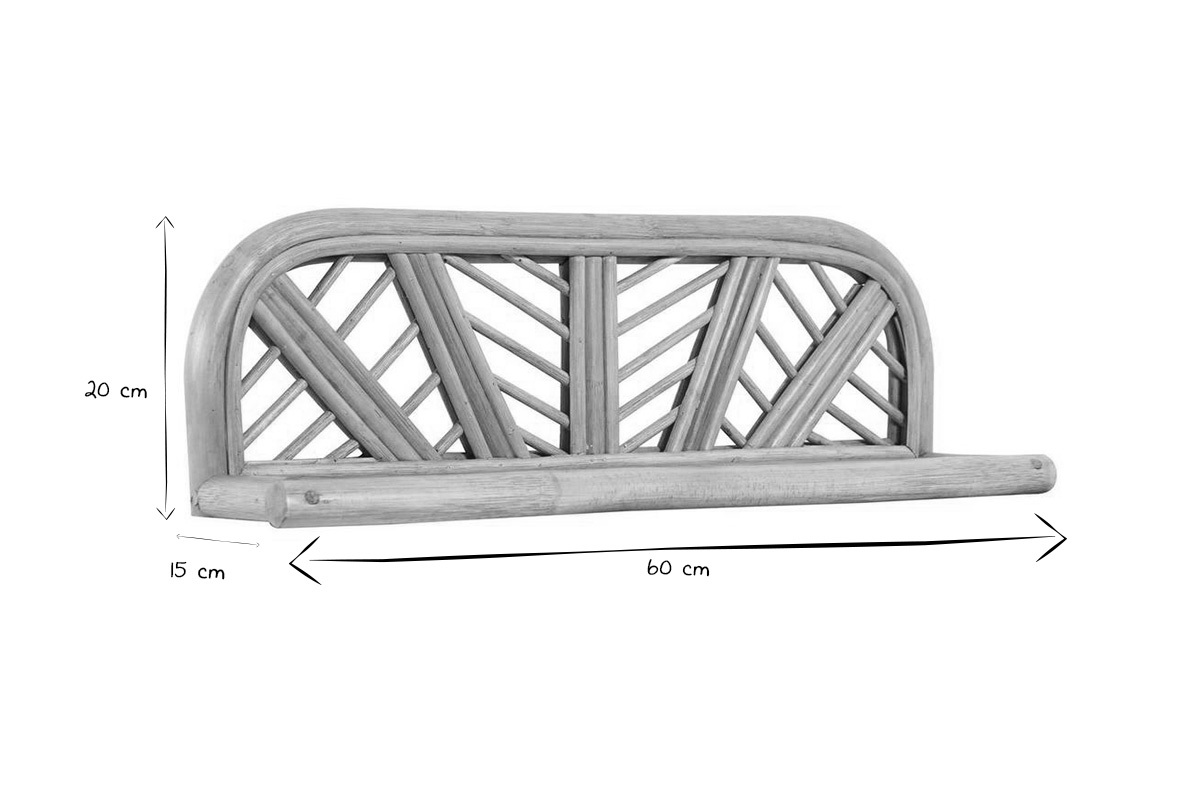 Estantera de pared en ratn L60 cm GALON