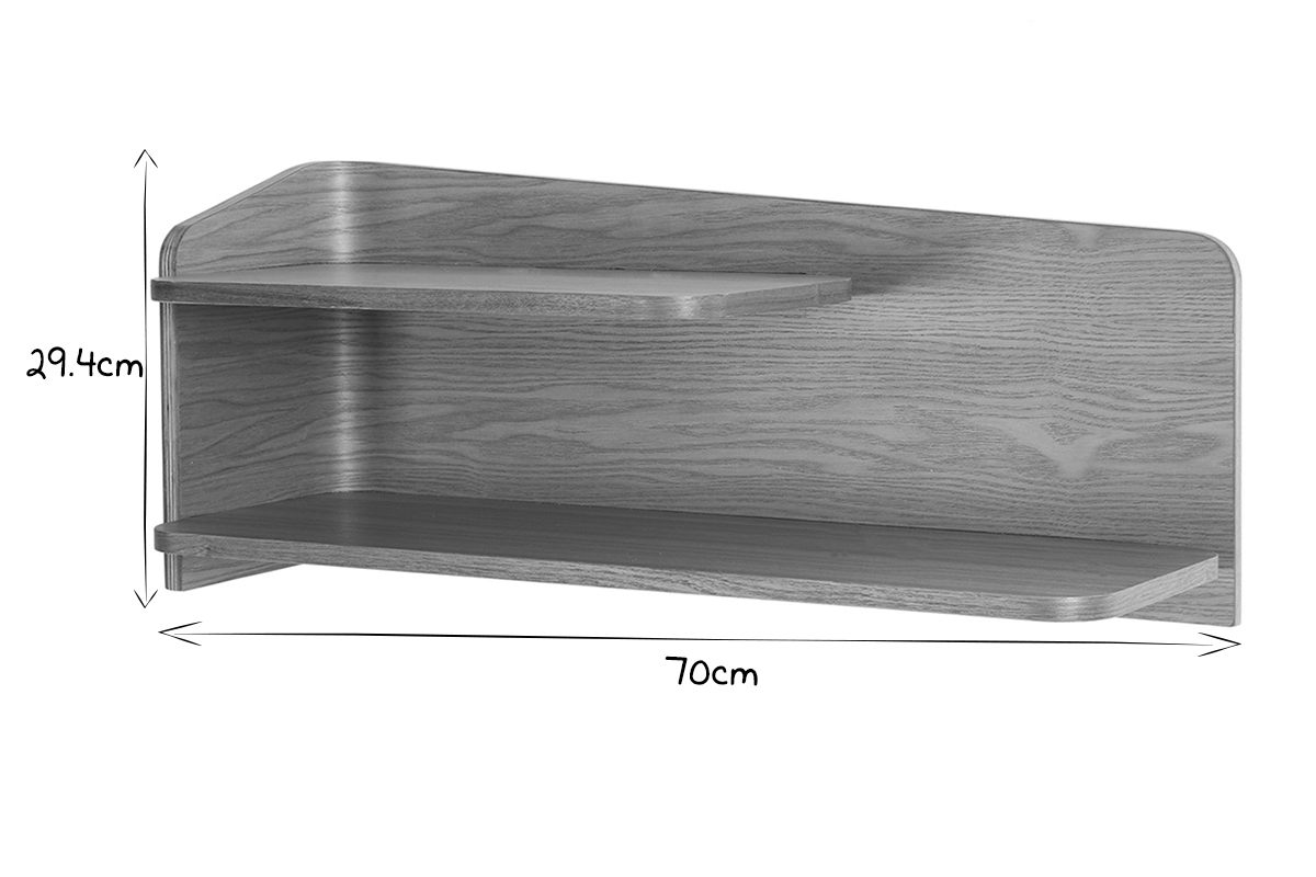 Estantera de pared fresno 70 cm NORDECO