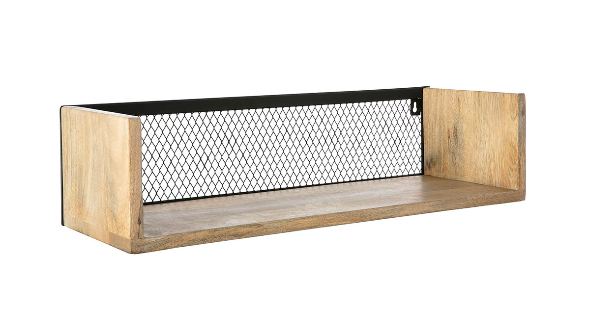 Estantera de pared industrial mango y metal 60 cm RACK