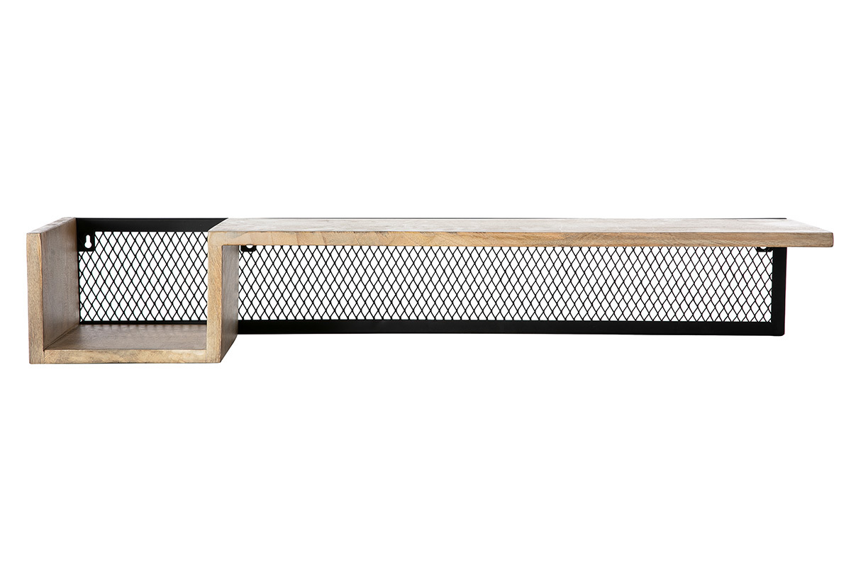 Estantera de pared industrial mango y metal 90 cm RACK
