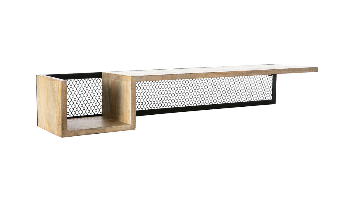 Estantera de pared industrial mango y metal 90 cm RACK