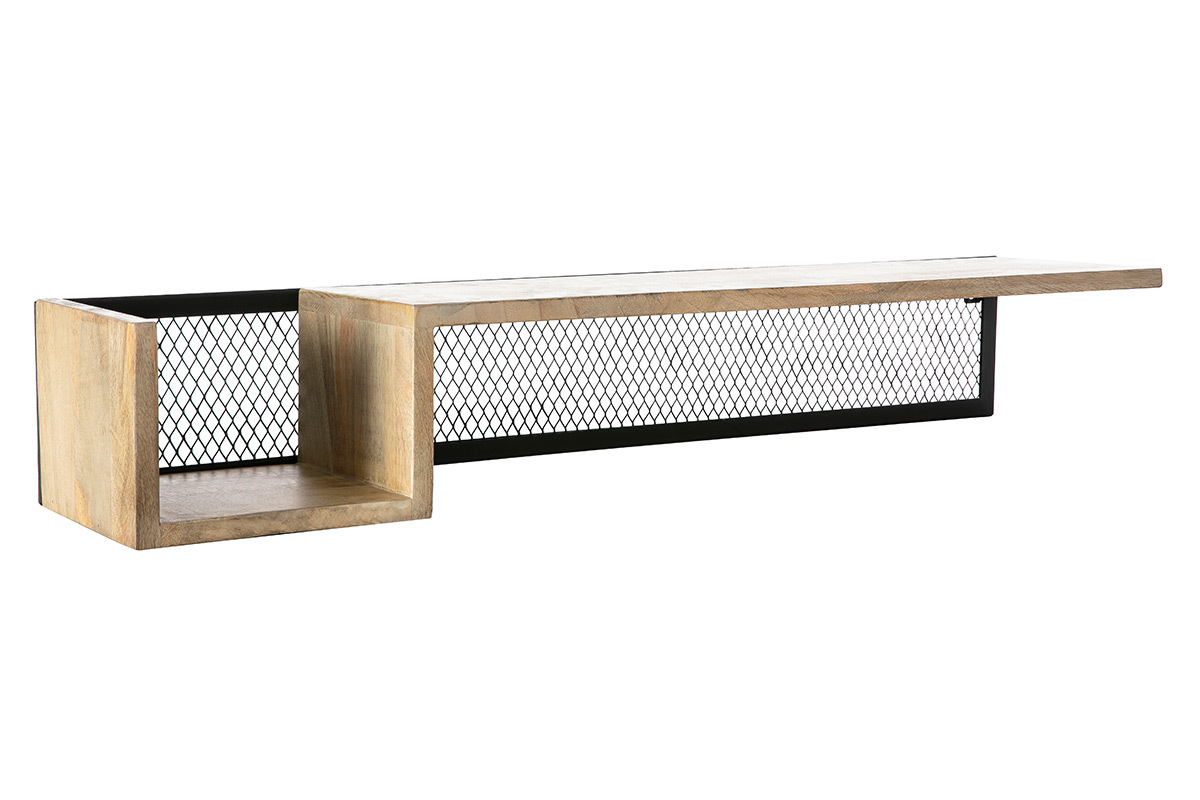 Estantera de pared industrial mango y metal 90 cm RACK