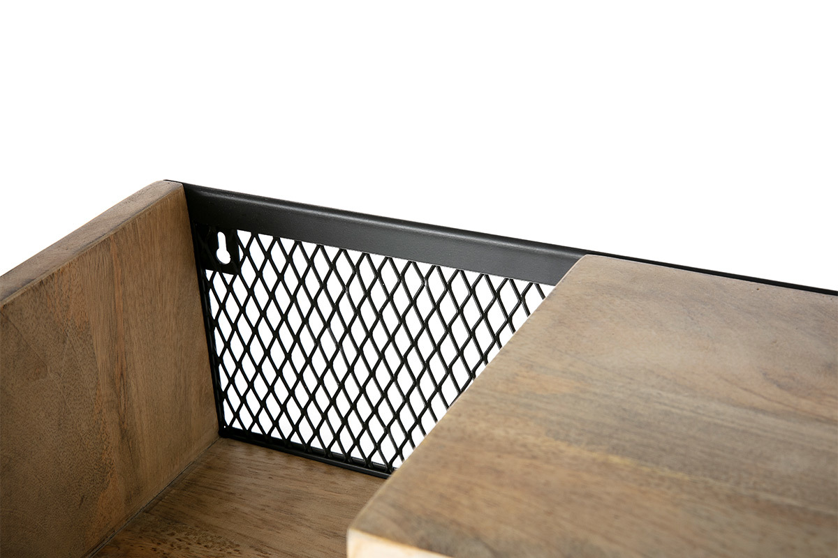 Estantera de pared industrial mango y metal 90 cm RACK