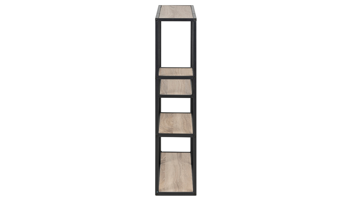 Estantera de pared industrial metal y madera TRESCA