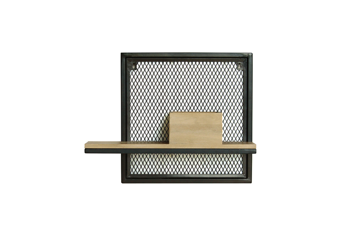 Estantera de pared industrial metal y mango macizo L50 cm RACK