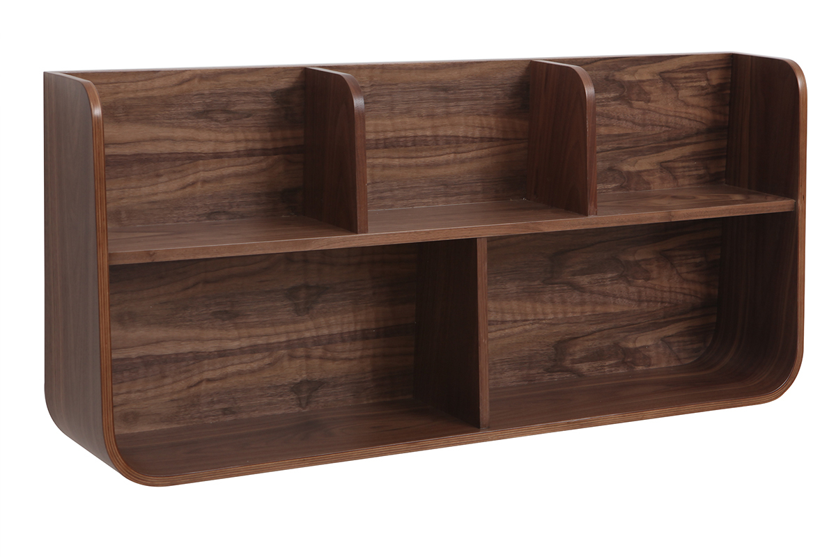 Estantera de pared madera nogal HALLEN