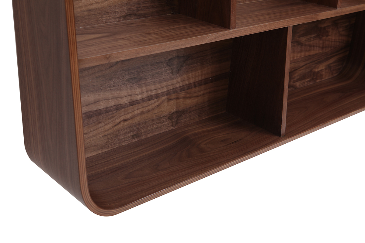 Estantera de pared madera nogal HALLEN
