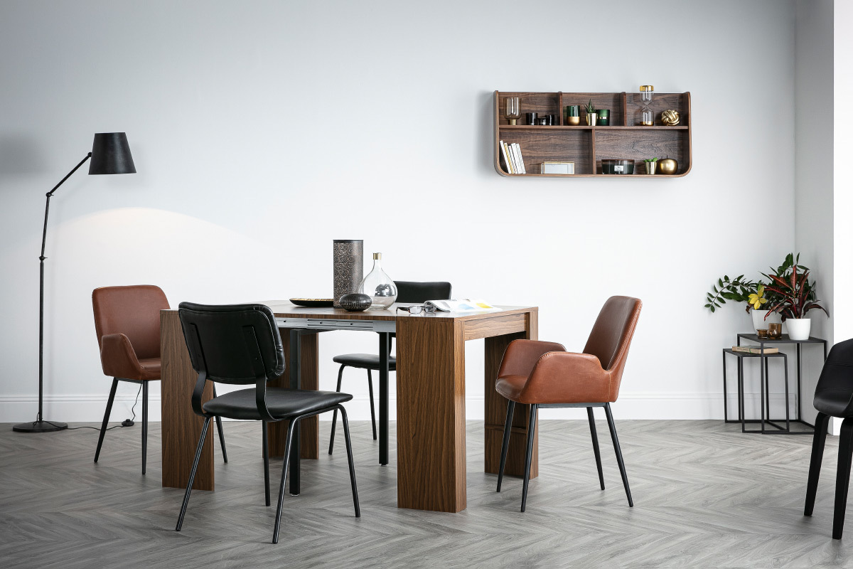 Estantera de pared madera nogal HALLEN