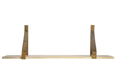 Estantería de pared metal envejecido y madera 80cm MODO -