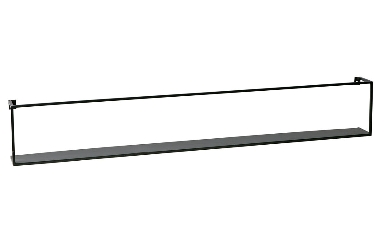 Estantera de pared metal negra 100cm GLENN